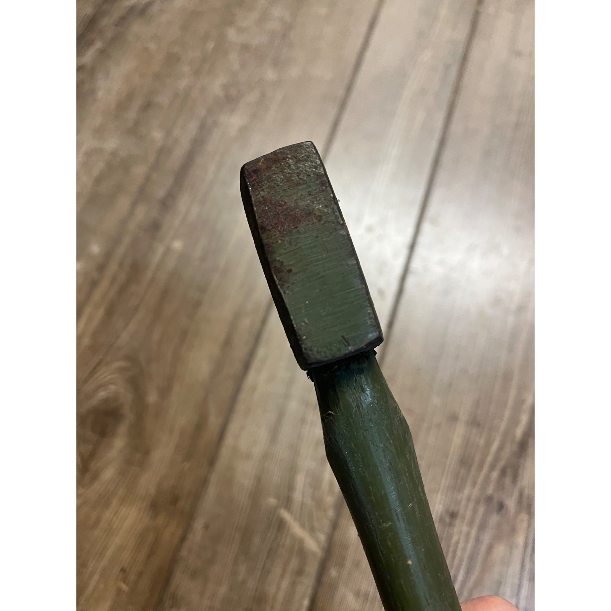 Vintage US Army Single Bit Axe w/ Wood Handle Military Green 1960s