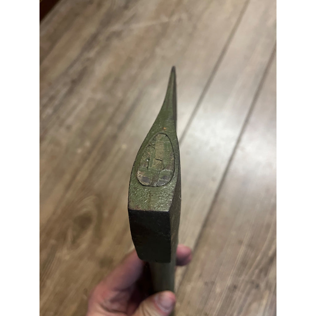 Vintage US Army Single Bit Axe w/ Wood Handle Military Green 1960s