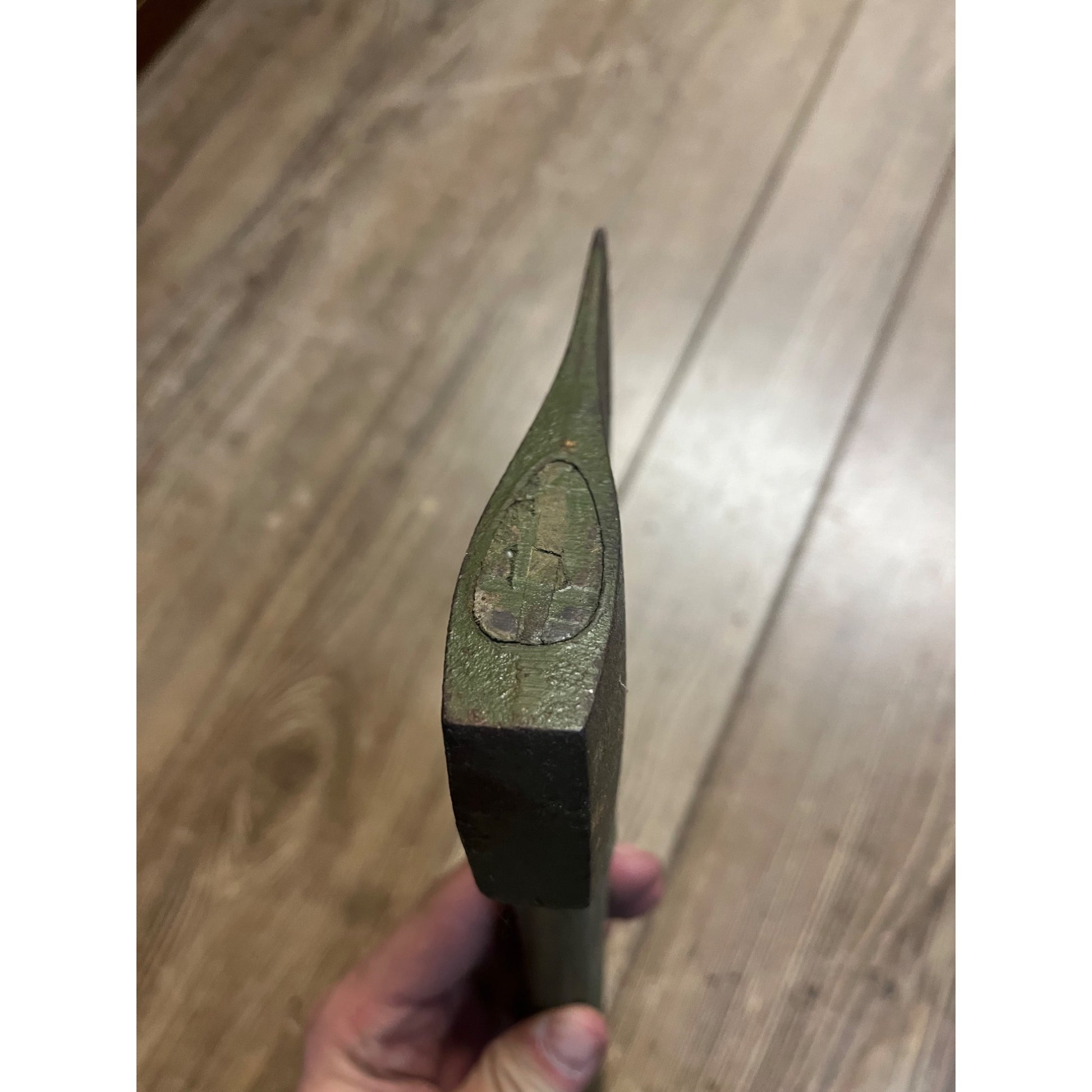 Vintage US Army Single Bit Axe w/ Wood Handle Military Green 1960s