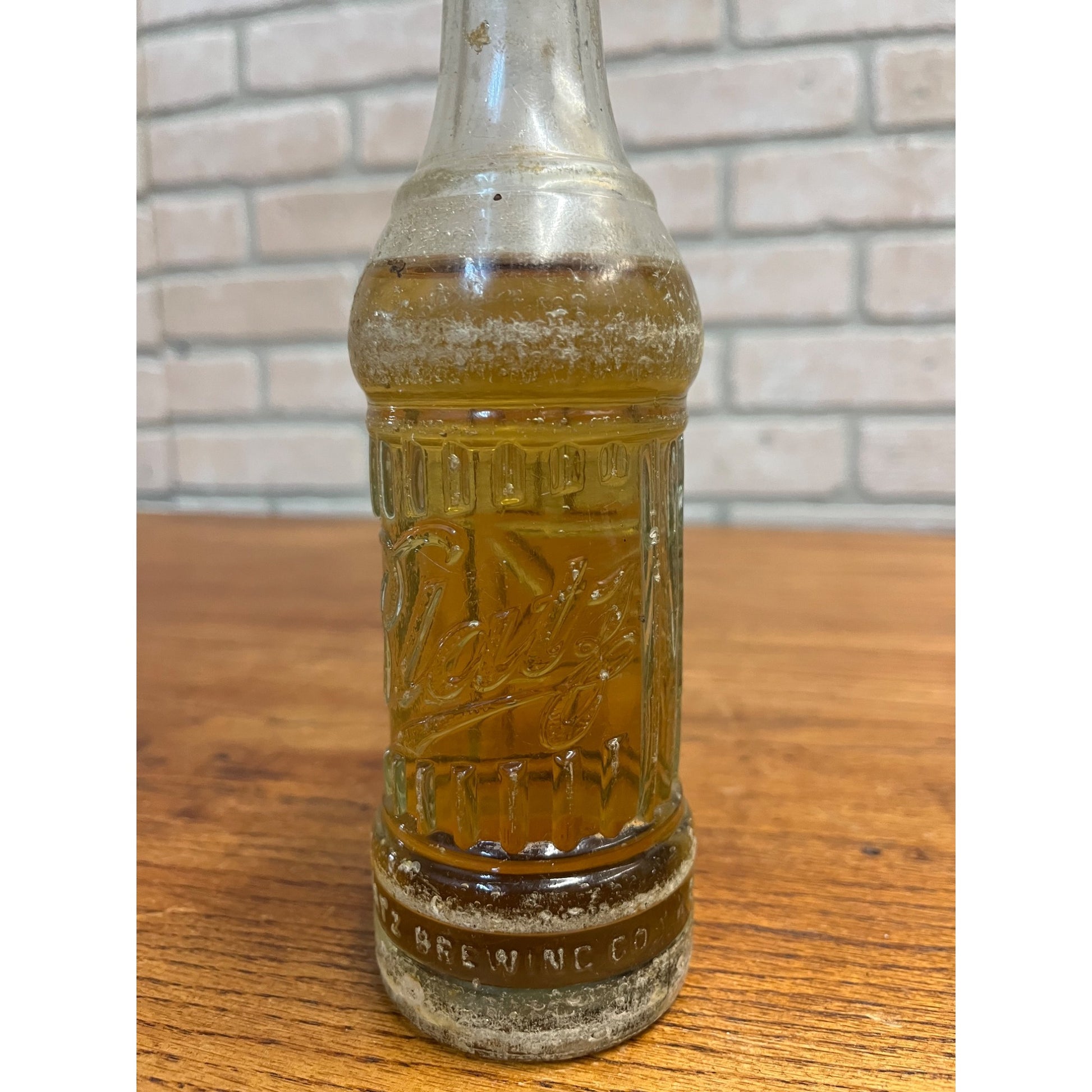 Vintage Blatz Prohibition Era Soda Bottle Embossed FULL Bottle Milwaukee 12oz