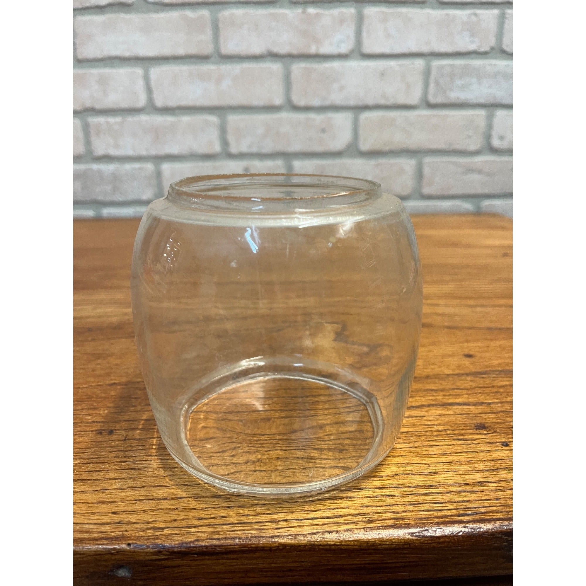 Vintage Clear Glass Lantern Globe Replacement Part - Dietz?