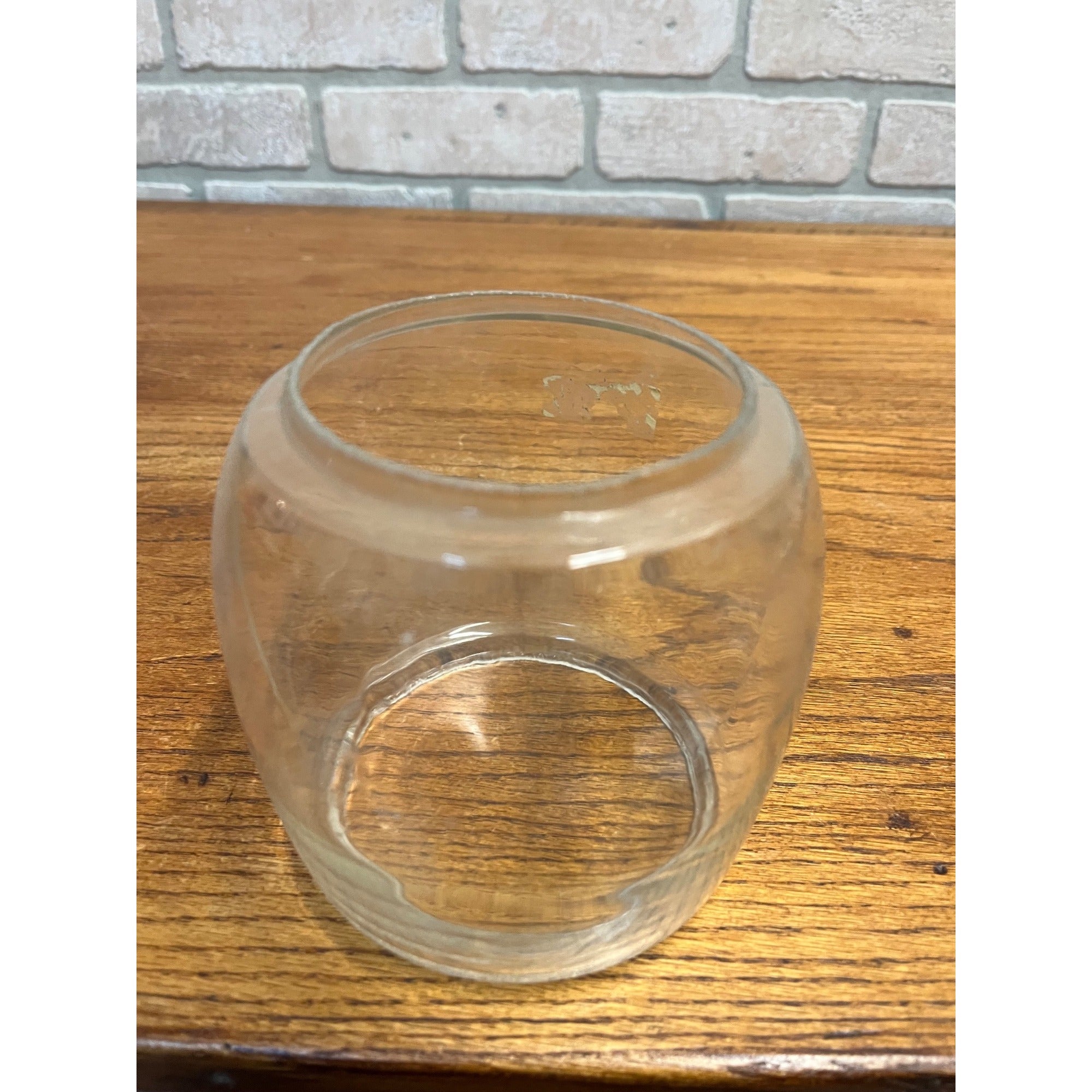 Vintage Clear Glass Lantern Globe Replacement Part - Dietz?