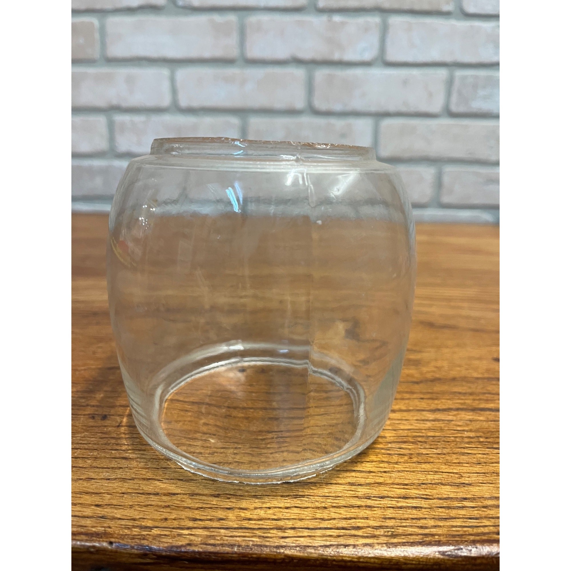 Vintage Clear Glass Lantern Globe Replacement Part - Dietz?
