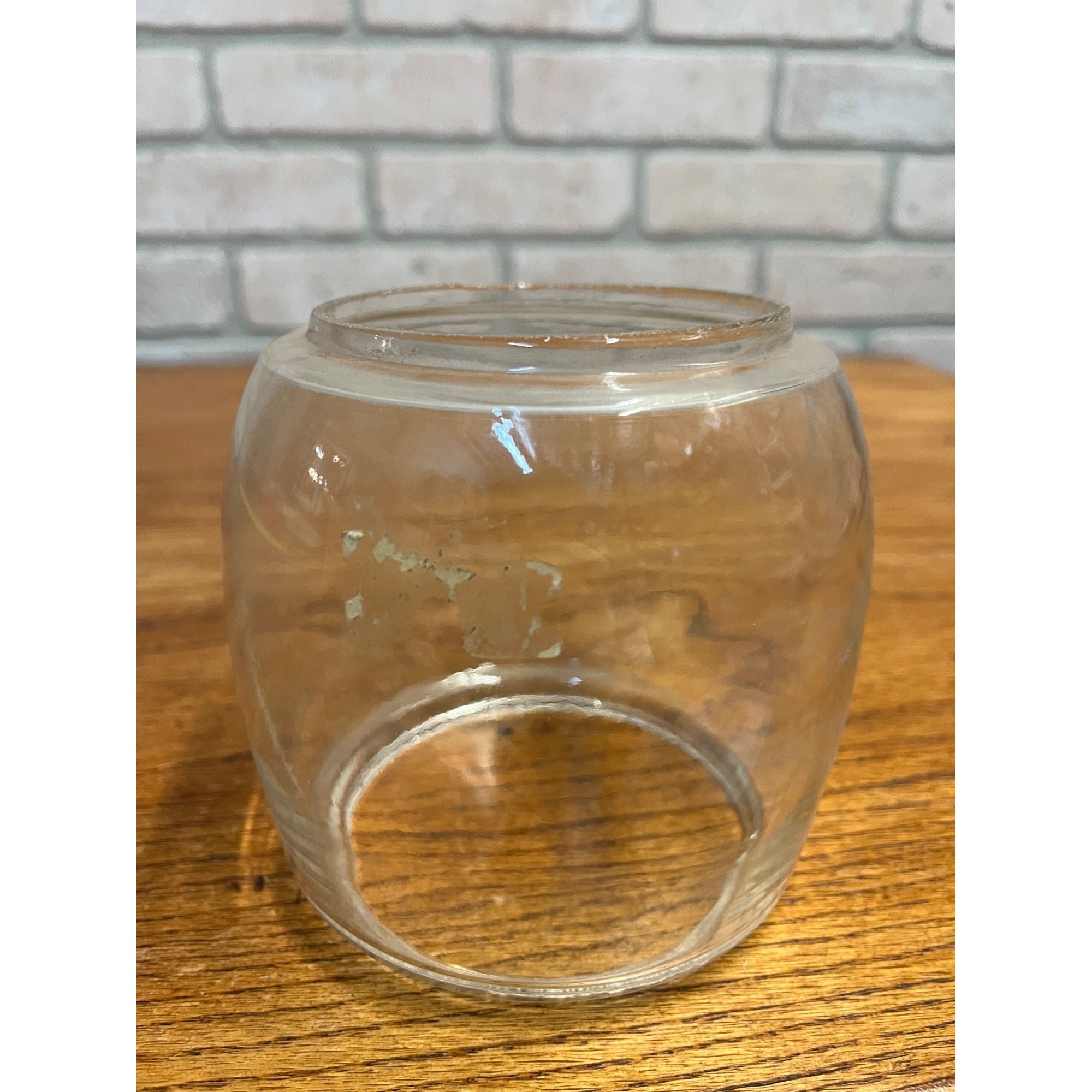 Vintage Clear Glass Lantern Globe Replacement Part - Dietz?