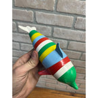Vintage 1960s Child's Guidance Dolphin Puzzle Plastic Stacking Ring Toy + Cups