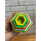 Vintage 1960s Child's Guidance Dolphin Puzzle Plastic Stacking Ring Toy + Cups