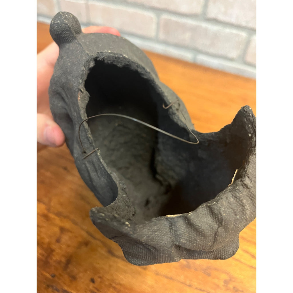 Antique Halloween Arched Black Cat Lantern Paper Mache Pulp FN Burt - Near Mint