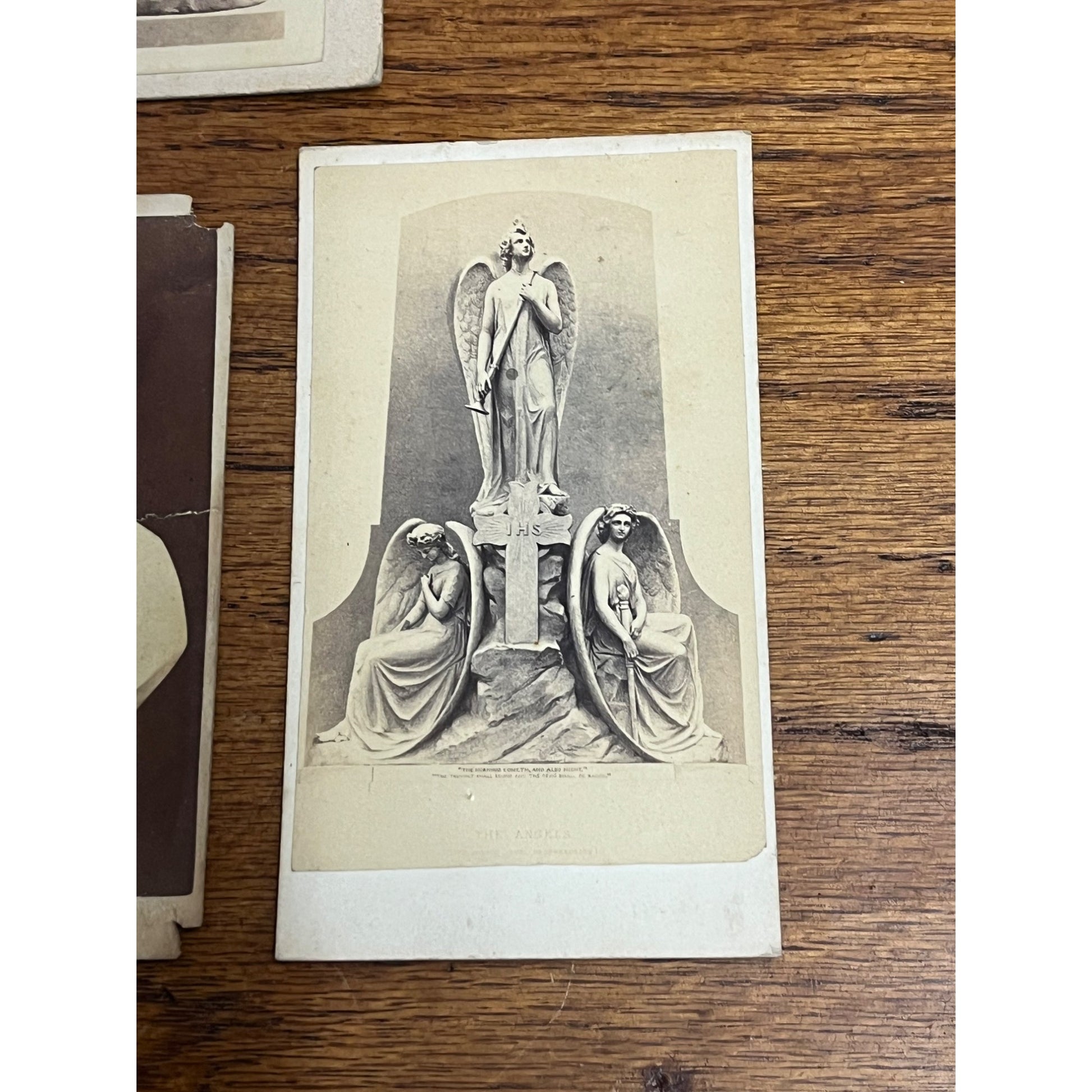 Original Carte de Visite CDV Statues: Innocent Love Cupid, Ino & Bacchus, Angels