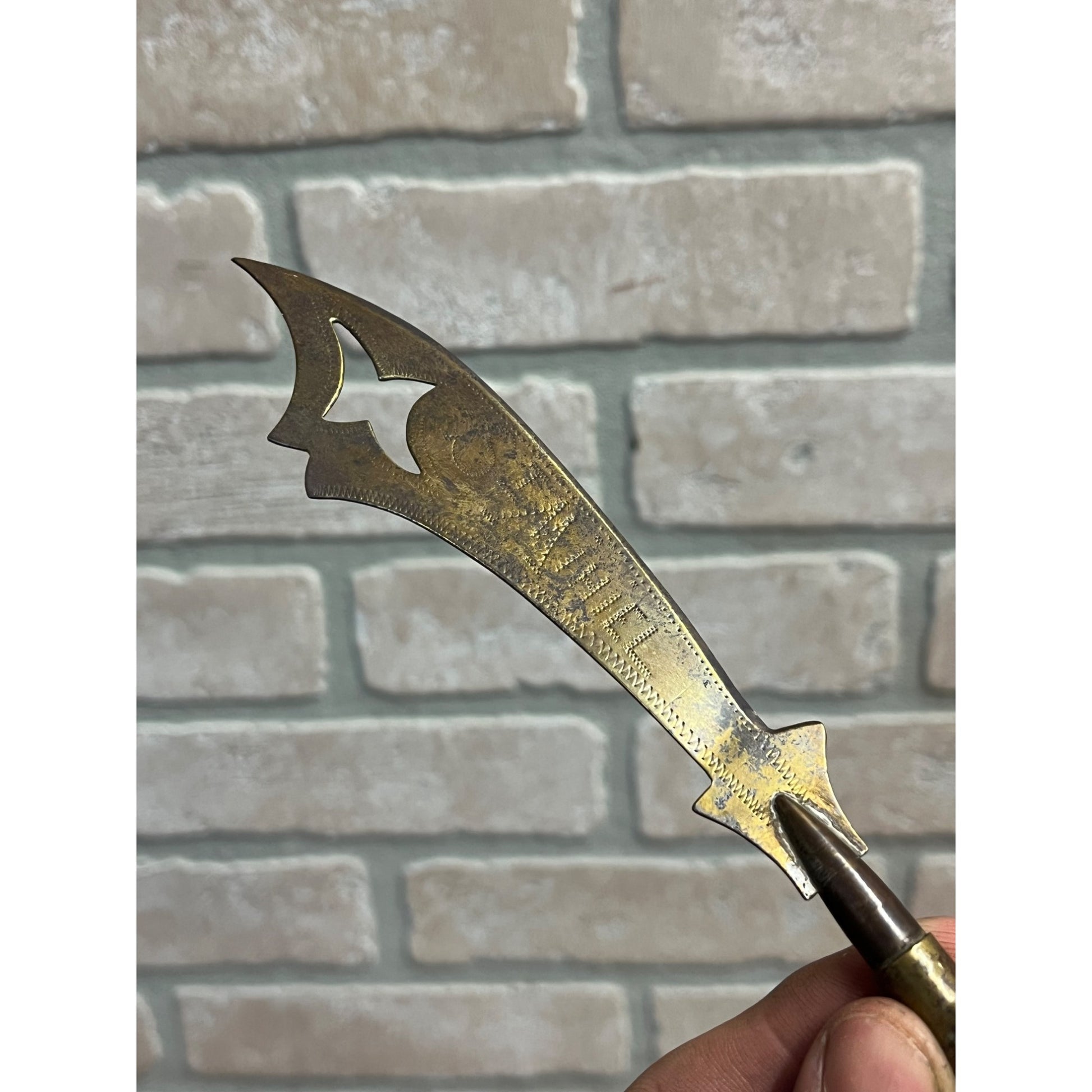 Vintage 1918 WWI Trench Art St Mihiel  Brass Letter Opener WW1 World War 1