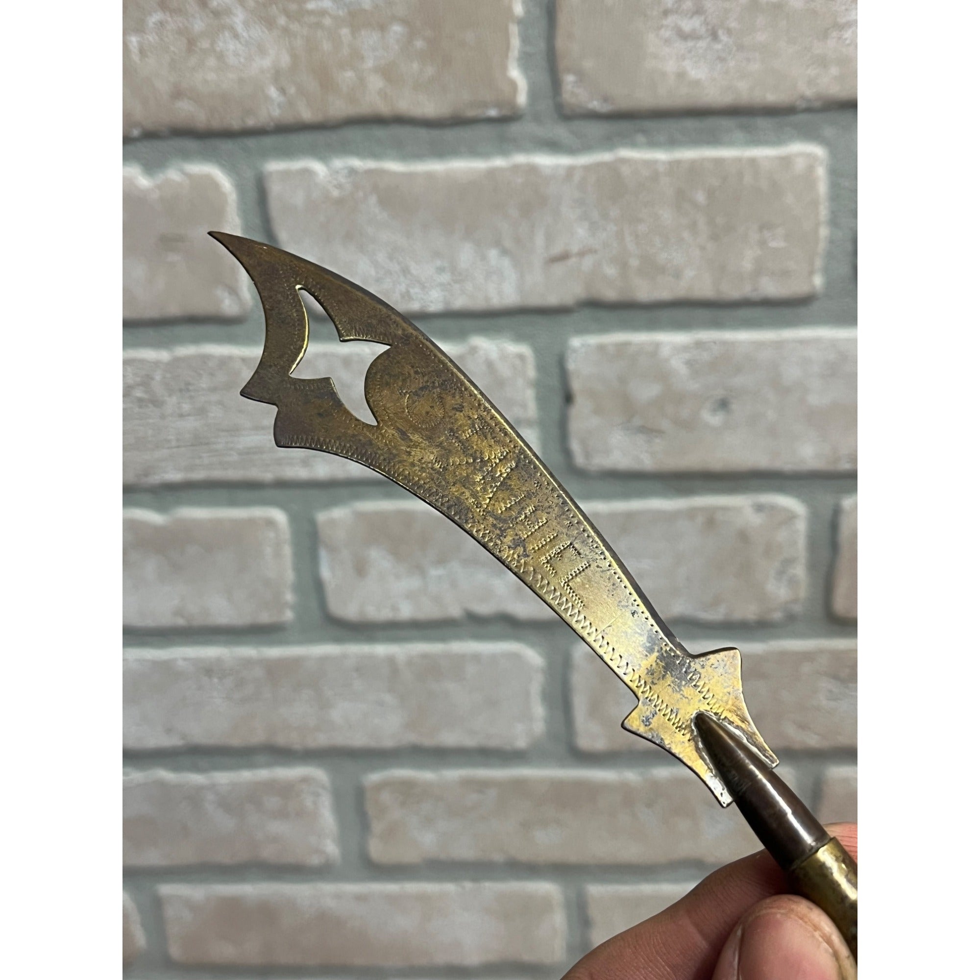 Vintage 1918 WWI Trench Art St Mihiel  Brass Letter Opener WW1 World War 1