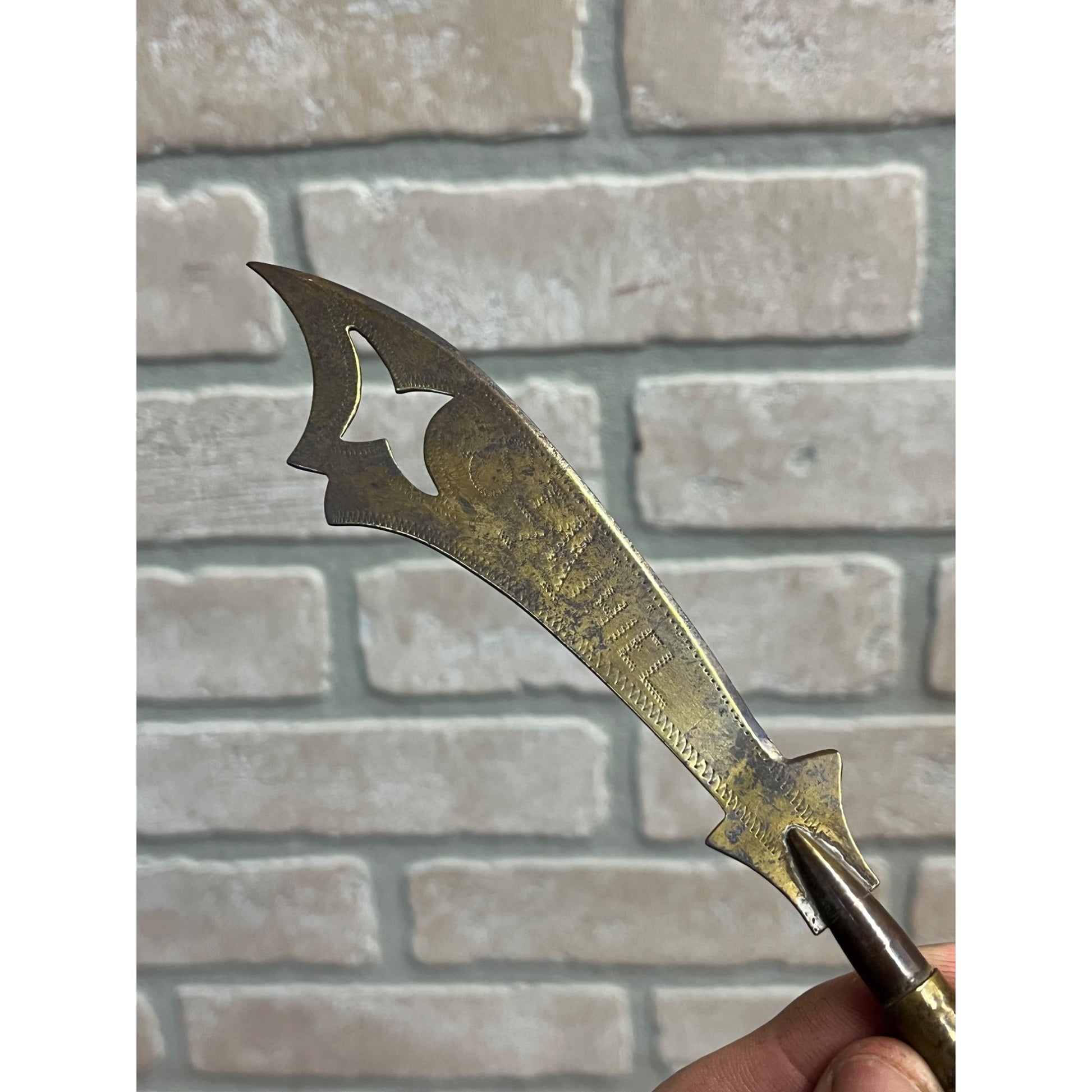 Vintage 1918 WWI Trench Art St Mihiel  Brass Letter Opener WW1 World War 1