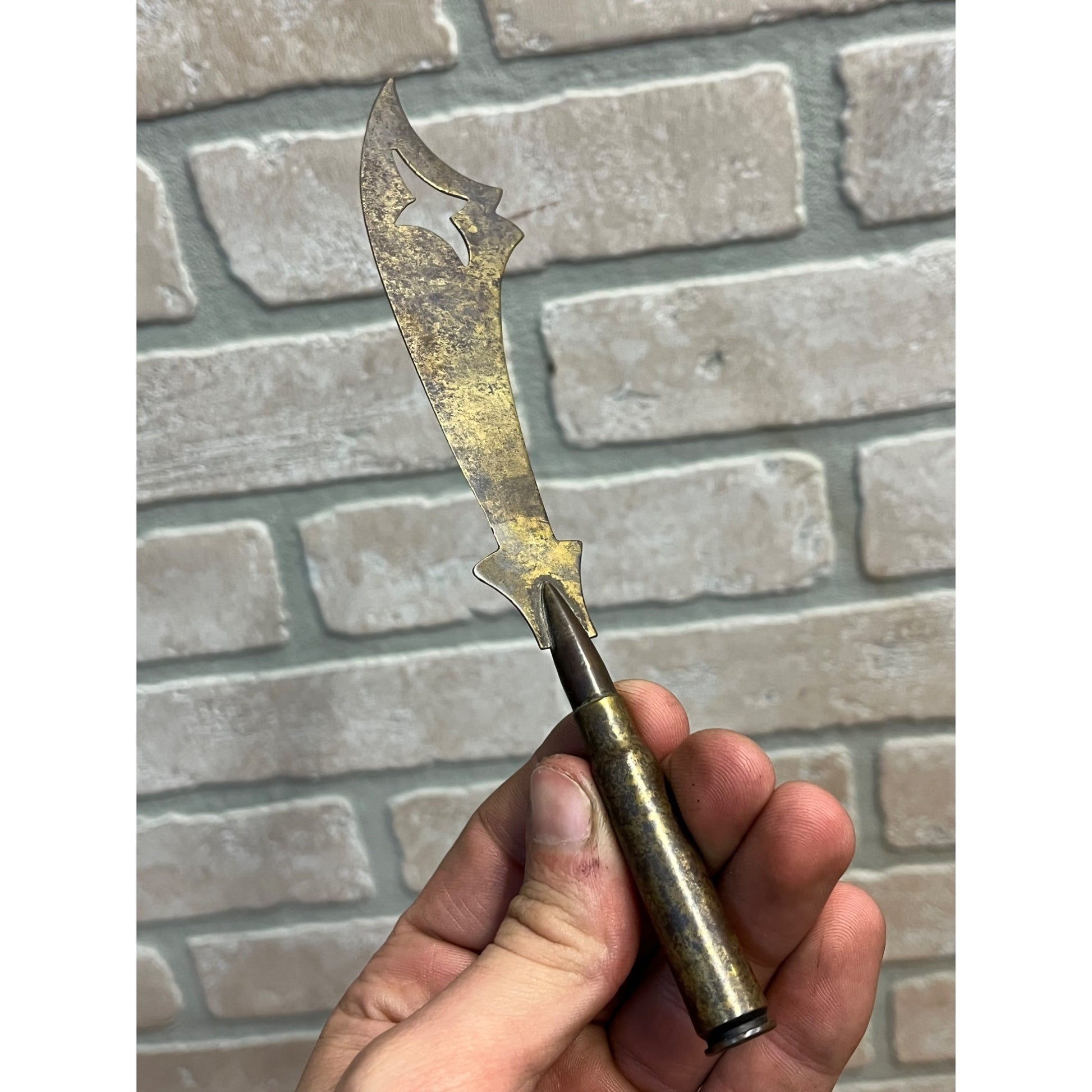 Vintage 1918 WWI Trench Art St Mihiel  Brass Letter Opener WW1 World War 1