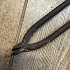 Antique Cast Iron & Brass Fire Tongs Coal Log Fireside Fireplace 21"