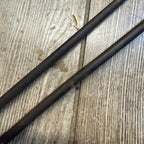Antique Cast Iron & Brass Fire Tongs Coal Log Fireside Fireplace 21"