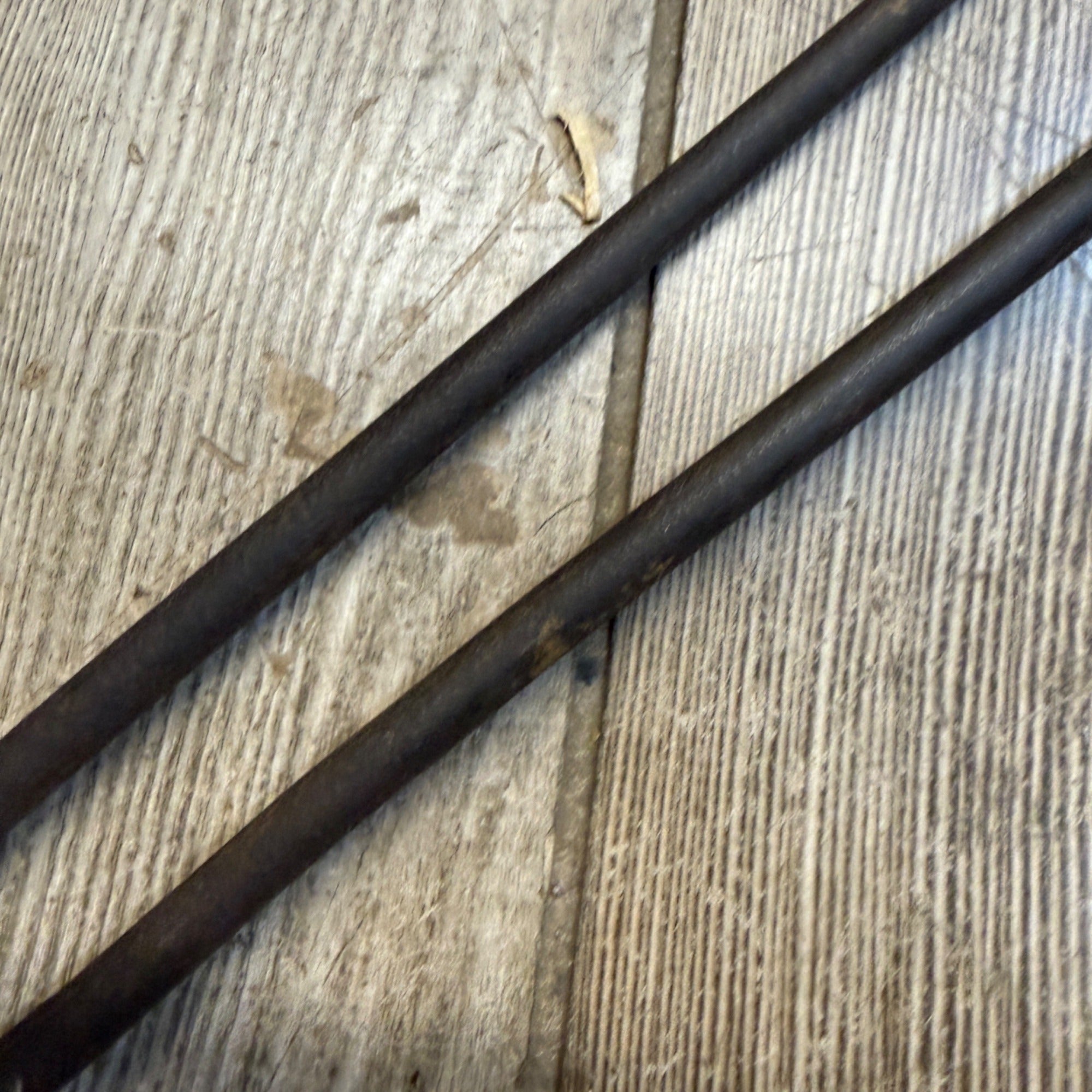 Antique Cast Iron & Brass Fire Tongs Coal Log Fireside Fireplace 21"