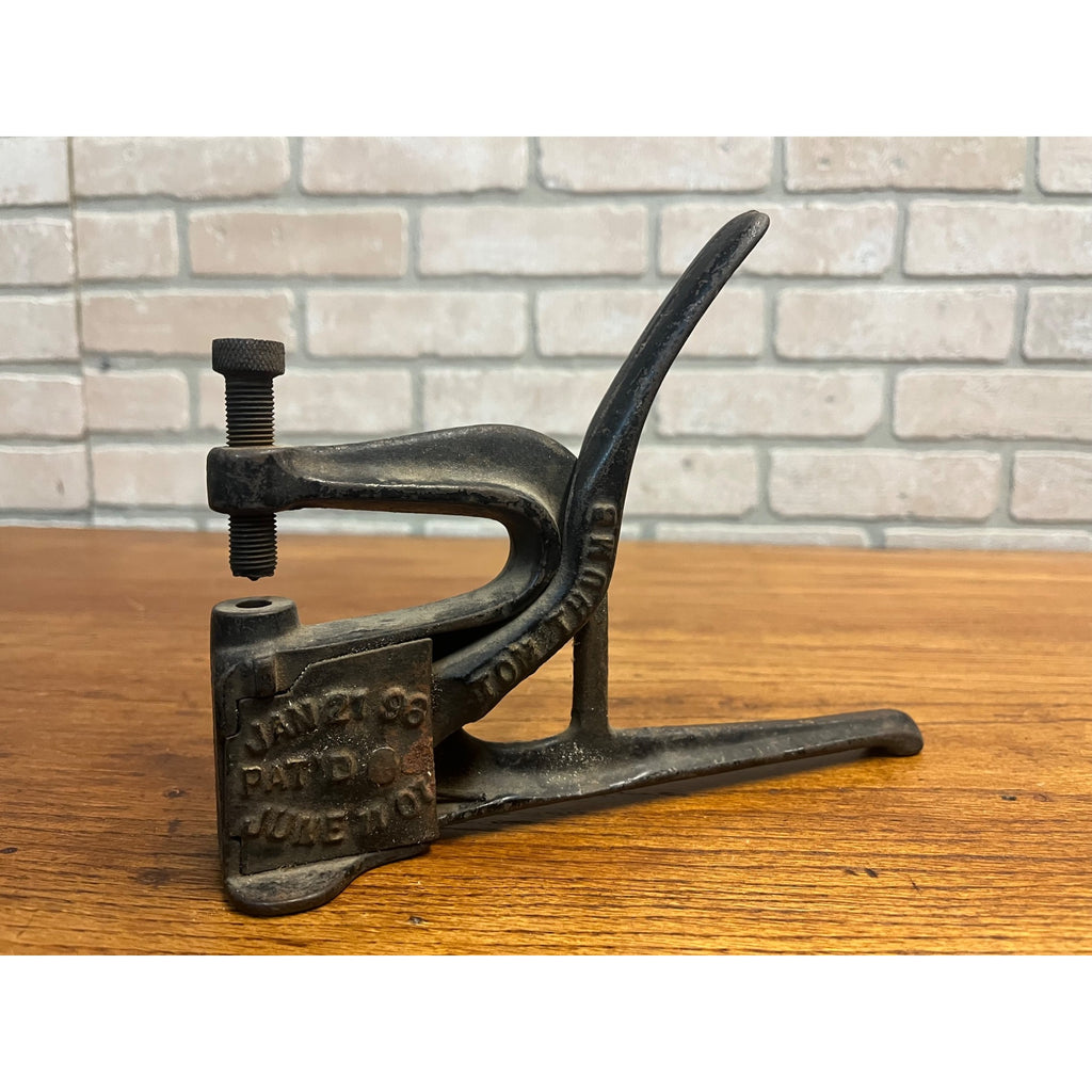 Vintage Antique Sheehan Mfg Tom Thumb Cast Iron Upholstery Grommet Press 1898