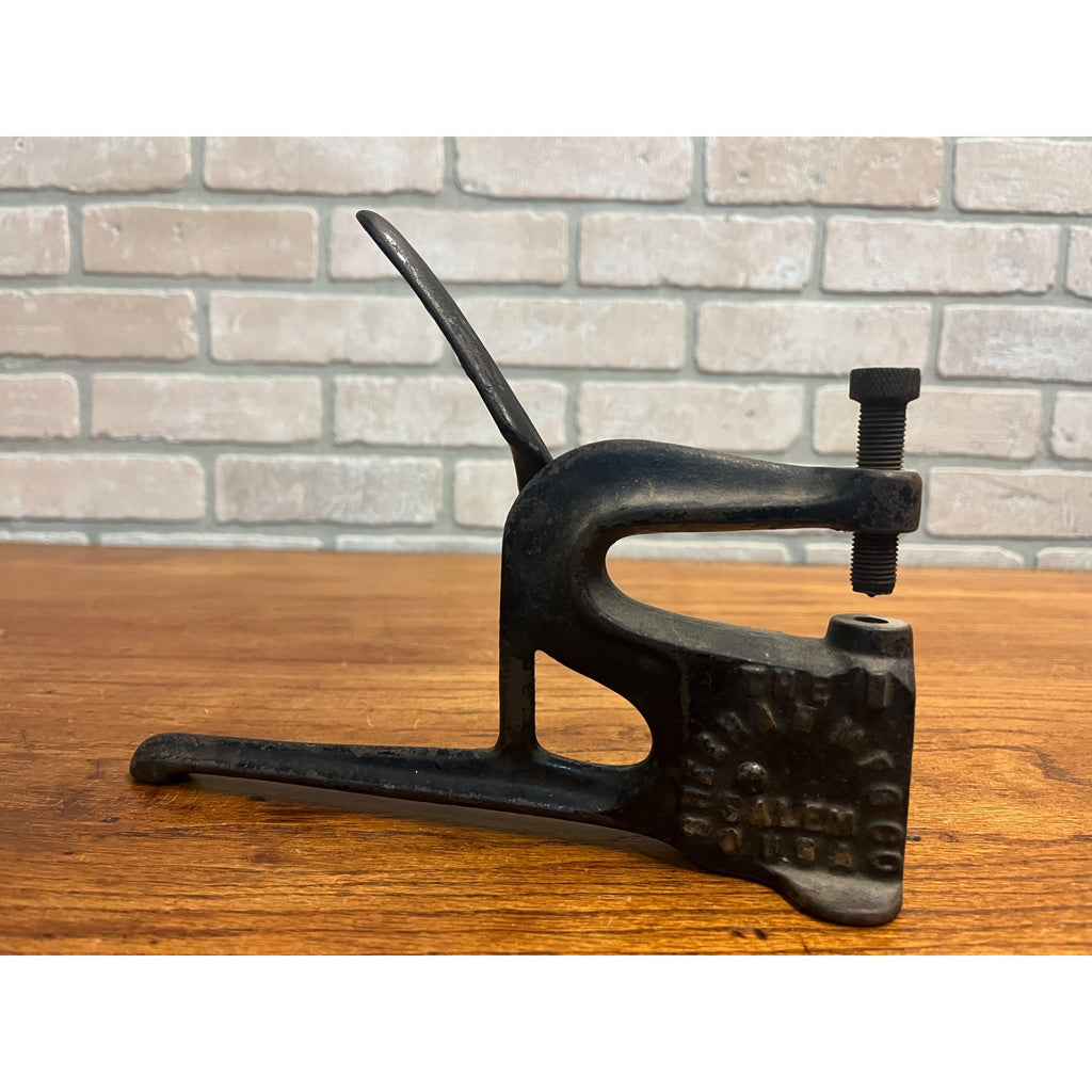 Vintage Antique Sheehan Mfg Tom Thumb Cast Iron Upholstery Grommet Press 1898