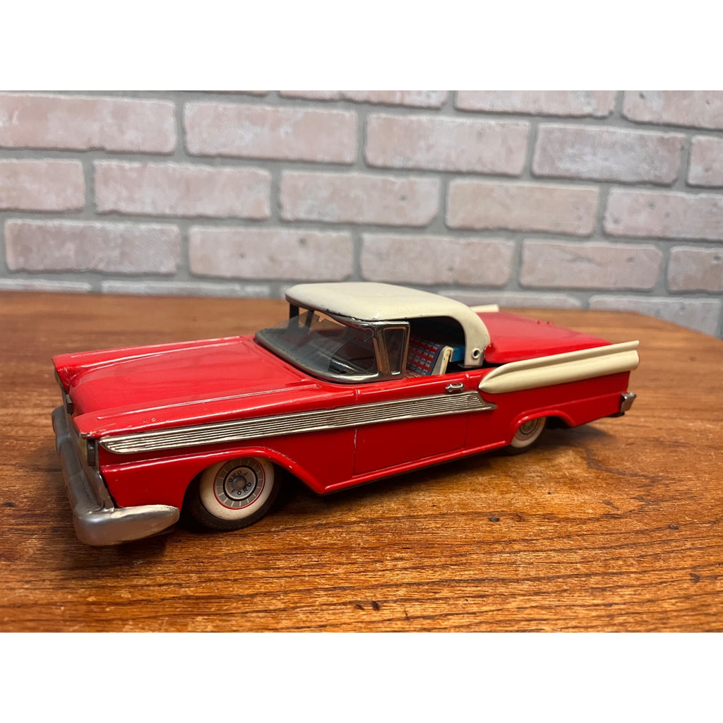 Vintage 1959 Ford Fairlane 500 Cragston Lithograph Retractable Hardtop Toy Car