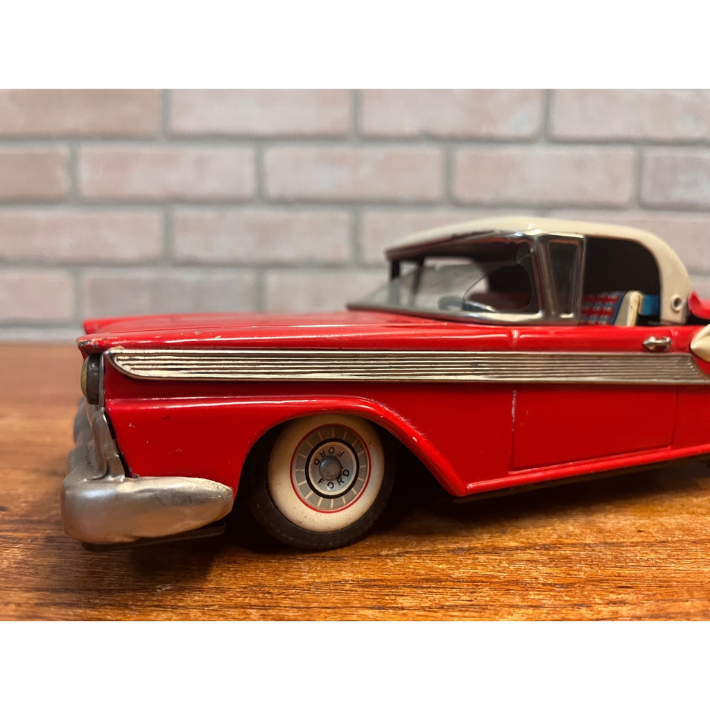 Vintage 1959 Ford Fairlane 500 Cragston Lithograph Retractable Hardtop Toy Car