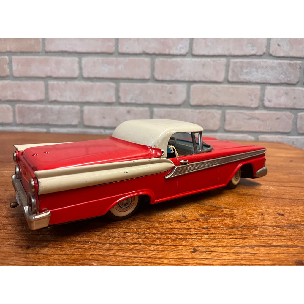 Vintage 1959 Ford Fairlane 500 Cragston Lithograph Retractable Hardtop Toy Car