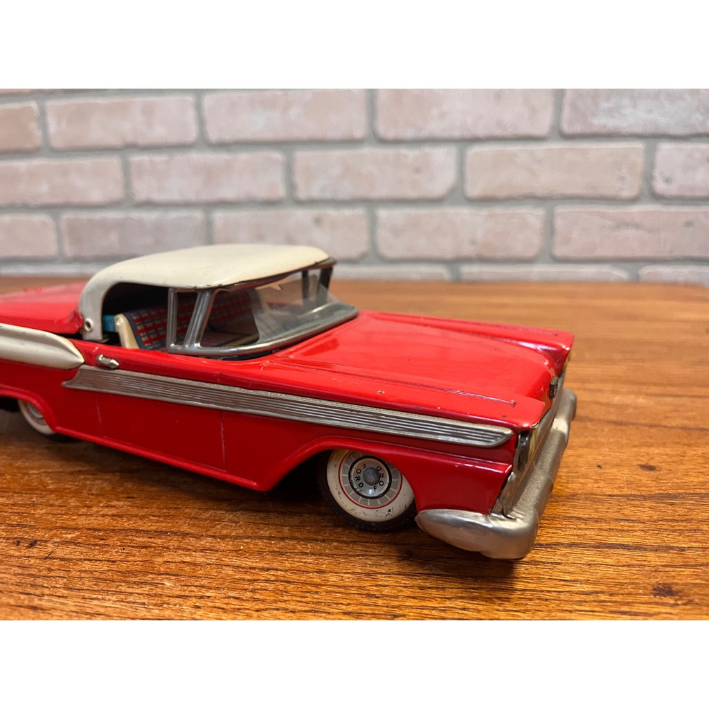 Vintage 1959 Ford Fairlane 500 Cragston Lithograph Retractable Hardtop Toy Car