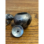 Vintage Sterling Silver Gimbal Horn Gentleman's Cigar Lighter Oil Lamp Desk