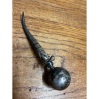 Vintage Sterling Silver Gimbal Horn Gentleman's Cigar Lighter Oil Lamp Desk