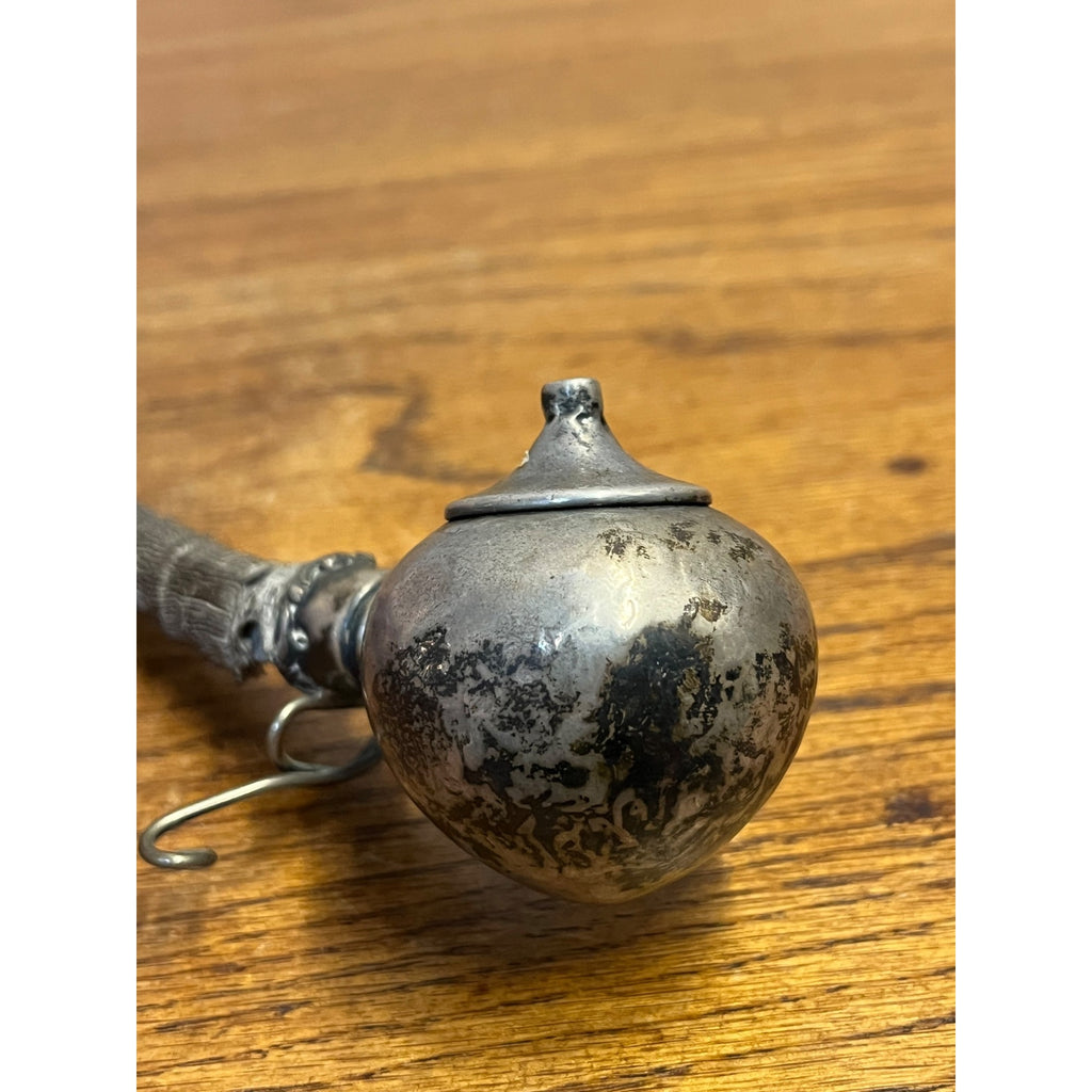 Vintage Sterling Silver Gimbal Horn Gentleman's Cigar Lighter Oil Lamp Desk