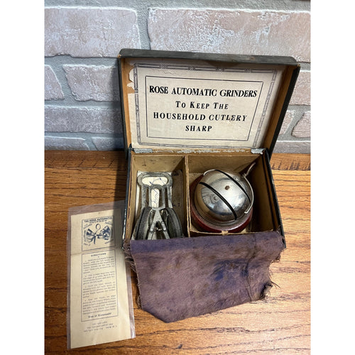 Antique 1904 Rose Automatic Grinders -Knife Sharpener & Grinder Tool - Complete