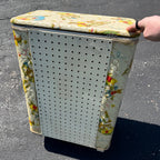 Vintage Winnie The Pooh Vinyl Quilted Clothes Hamper Laundry Basket RARE Disney