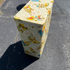 Vintage Winnie The Pooh Vinyl Quilted Clothes Hamper Laundry Basket RARE Disney