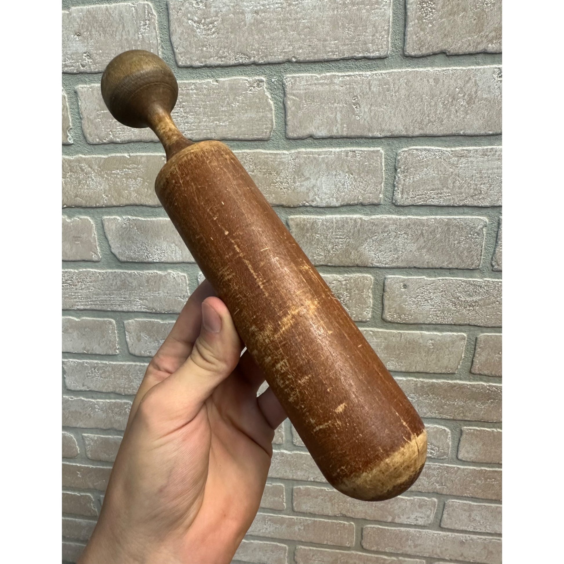 Antique Primitive 19th c. Food Masher Pestle Kitchen Utensil Tool