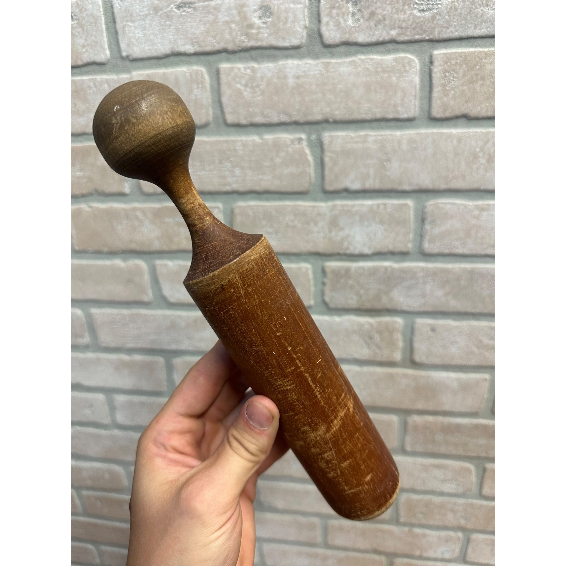 Antique Primitive 19th c. Food Masher Pestle Kitchen Utensil Tool