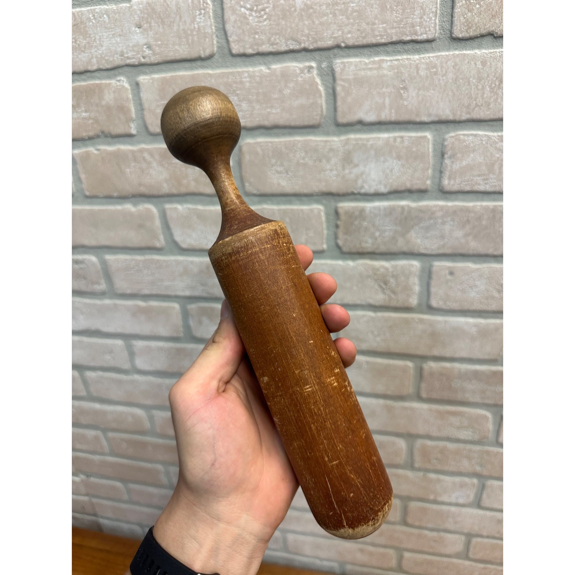 Antique Primitive 19th c. Food Masher Pestle Kitchen Utensil Tool