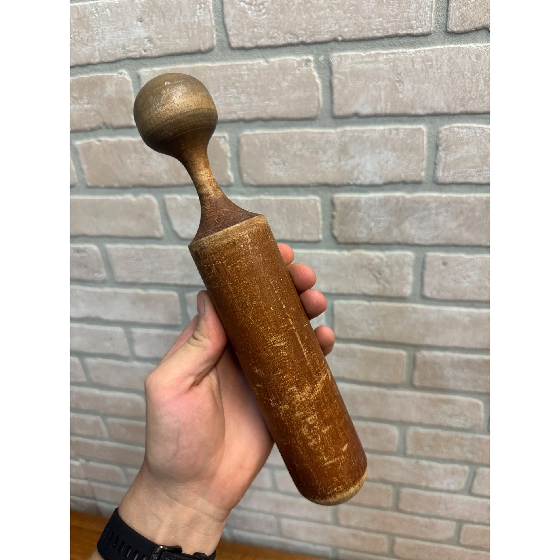Antique Primitive 19th c. Food Masher Pestle Kitchen Utensil Tool