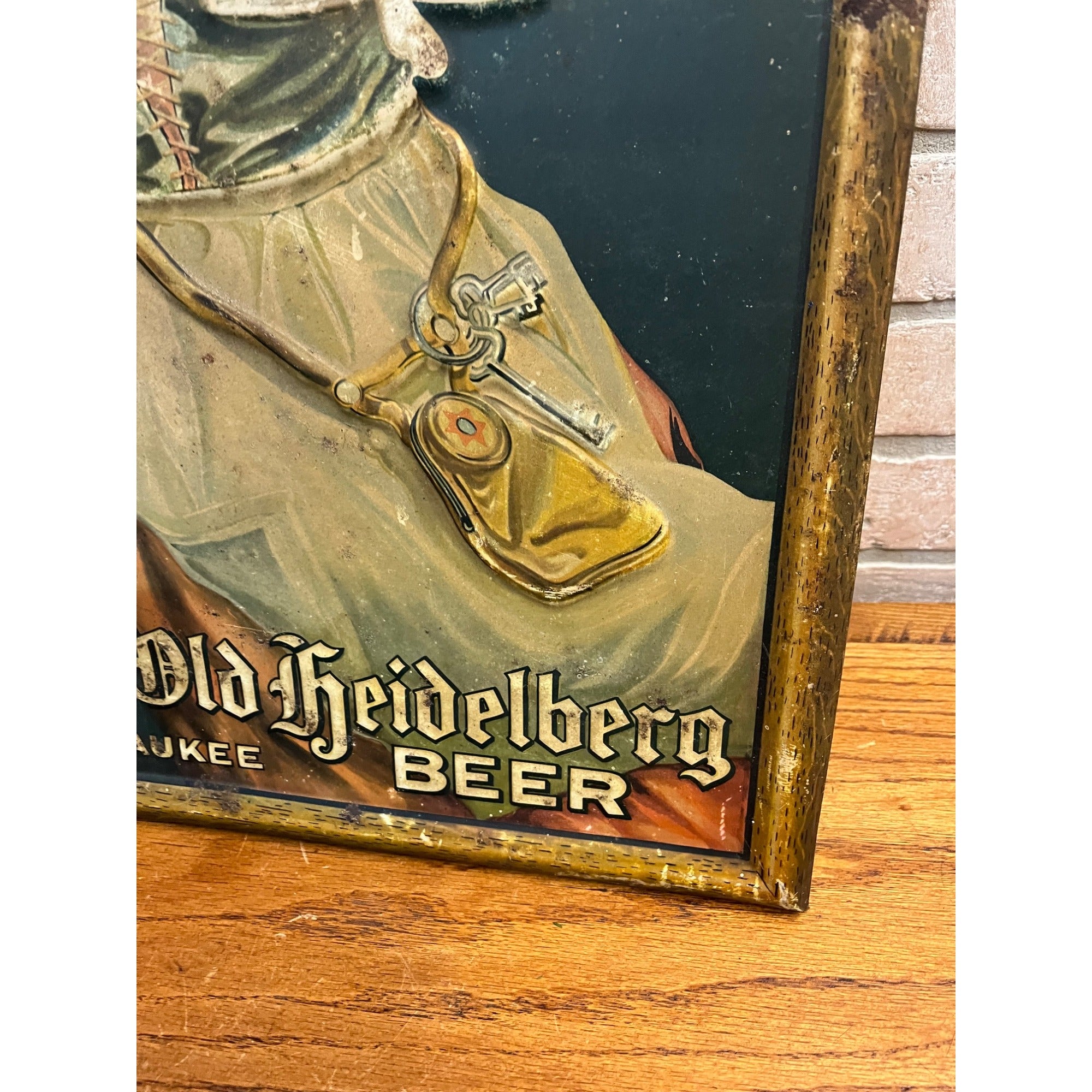Vintage 1930s Blatz Old Heidelberg Milwaukee Beer TOC Sign