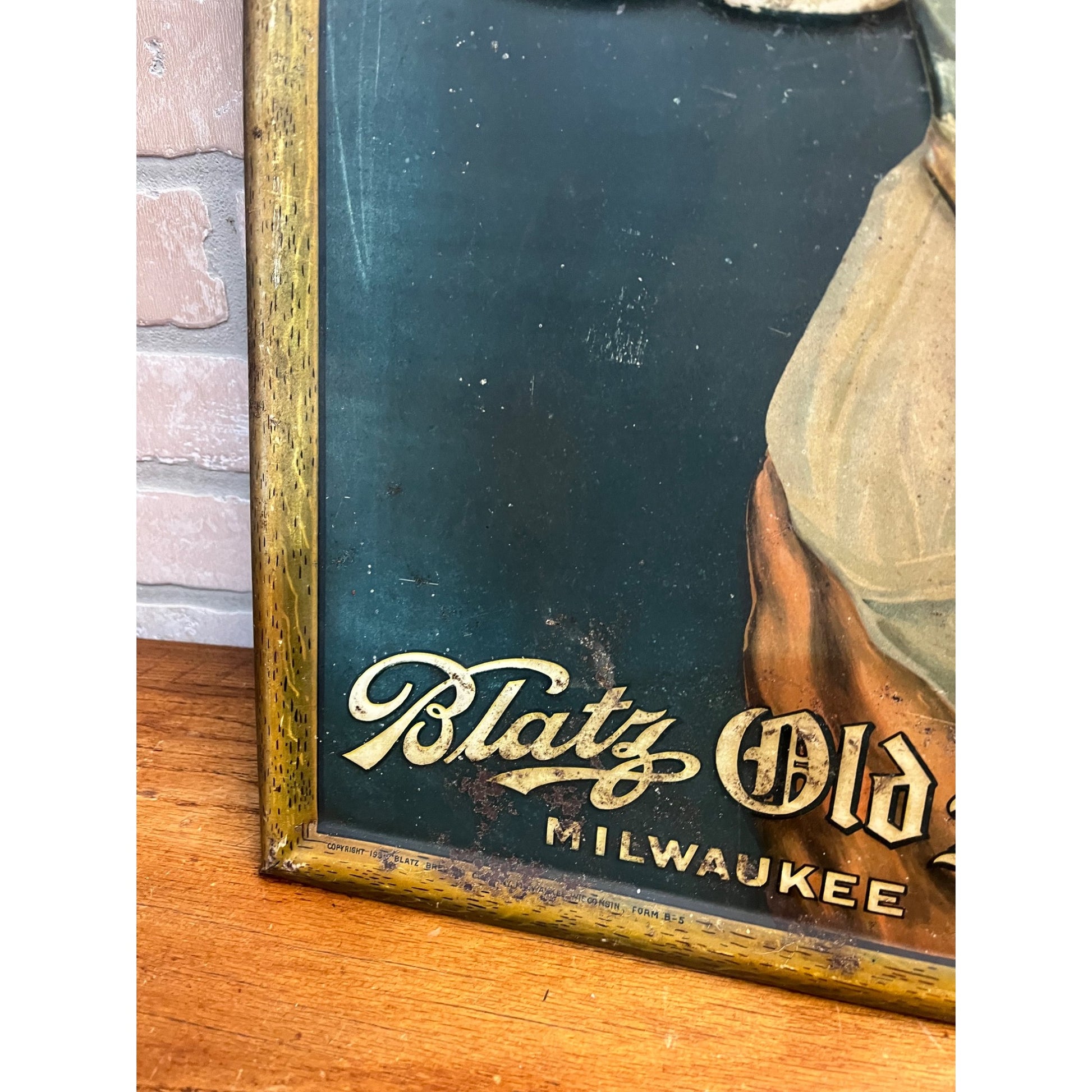 Vintage 1930s Blatz Old Heidelberg Milwaukee Beer TOC Sign