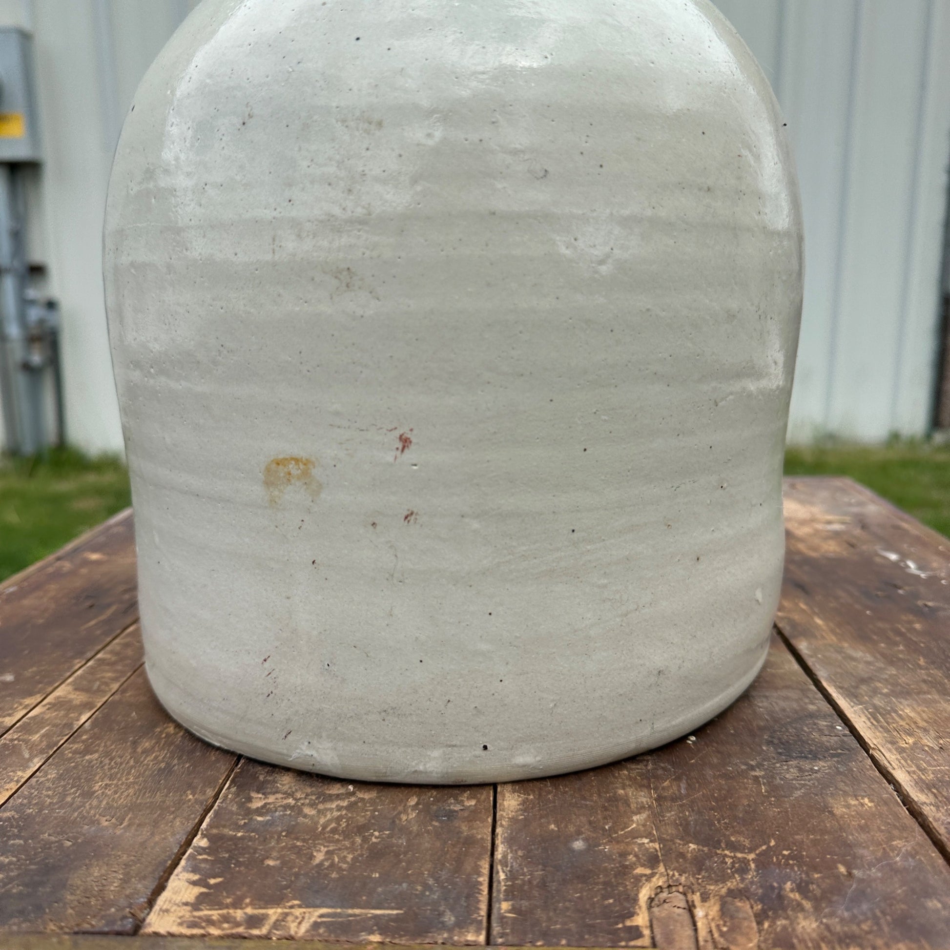 Antique White Stoneware 2 Gallon Crock Primitive