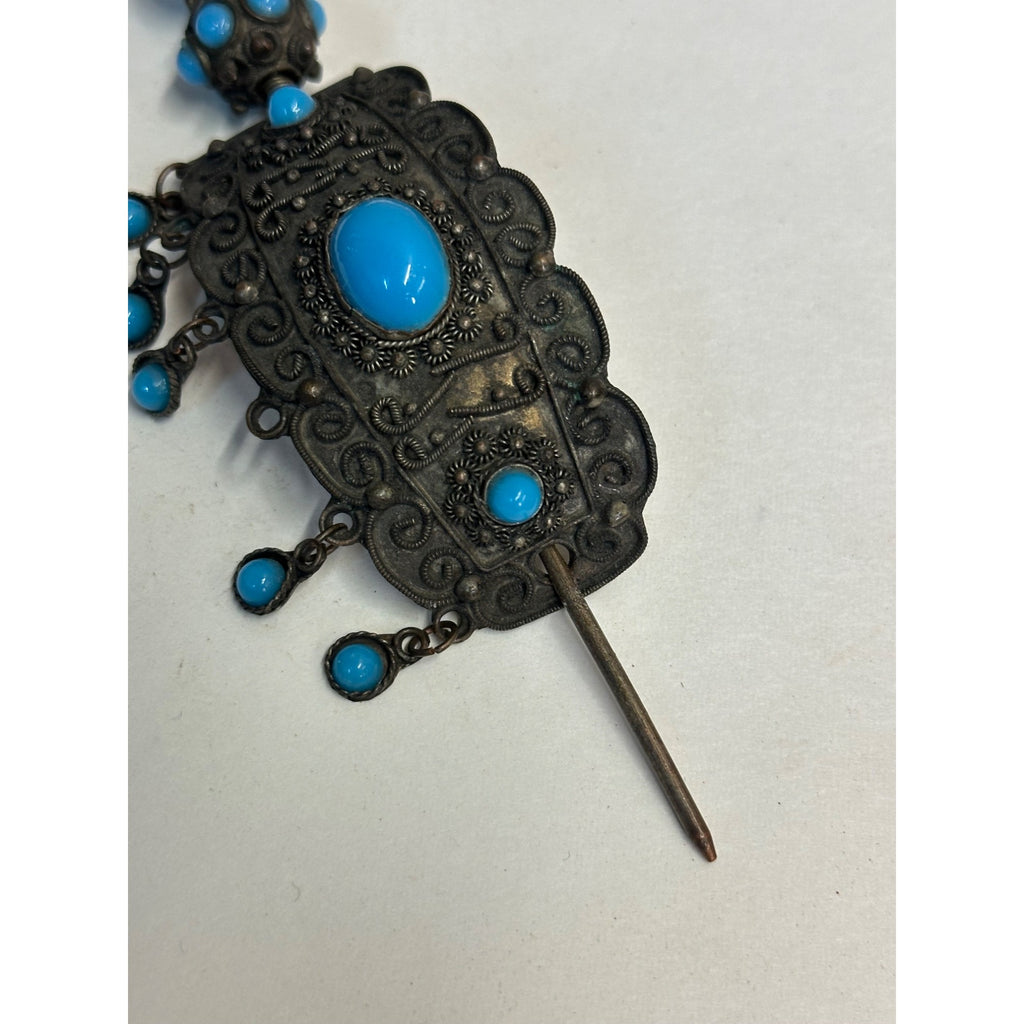 Vintage 1900s Tibetan Silver Hair Pin Jewelry