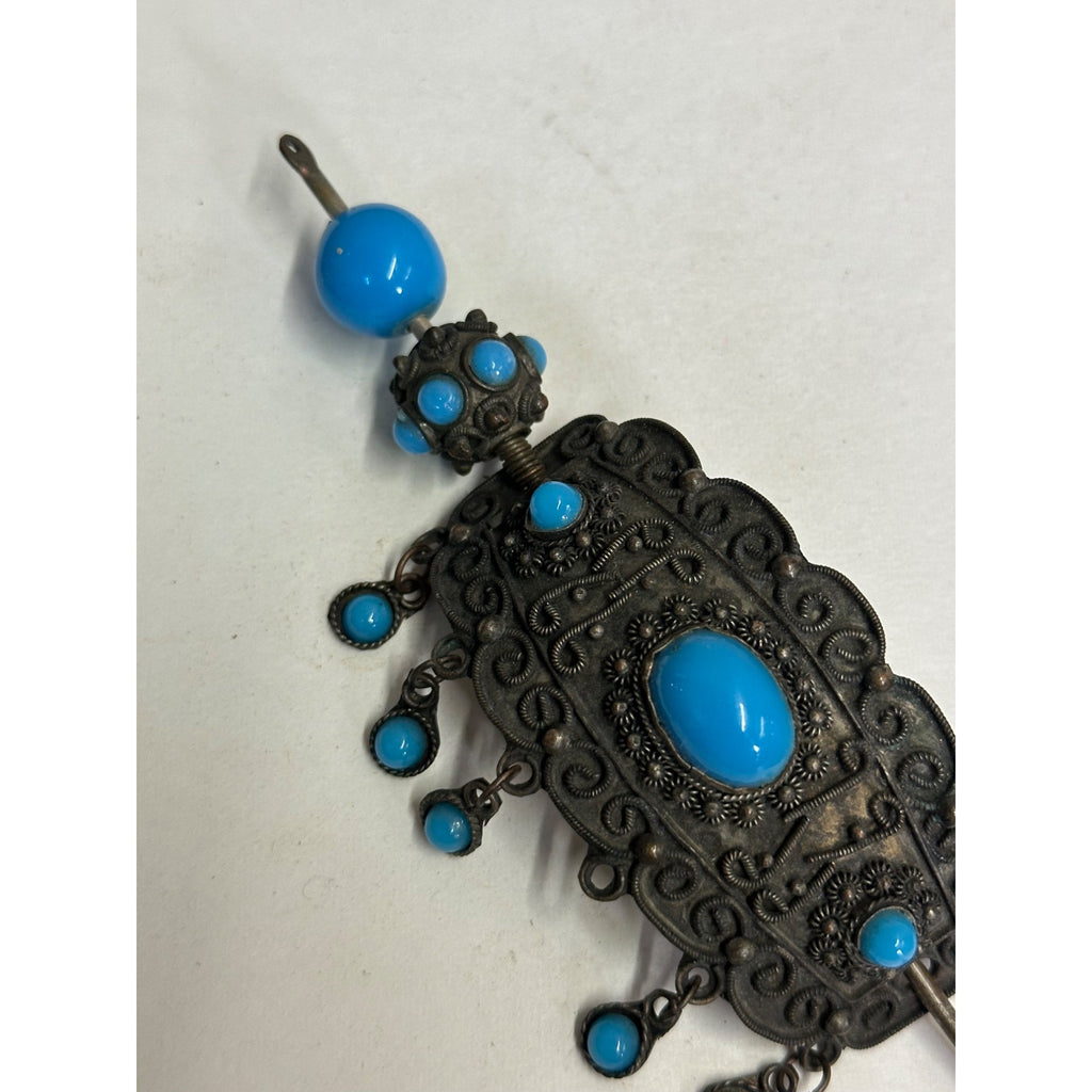 Vintage 1900s Tibetan Silver Hair Pin Jewelry