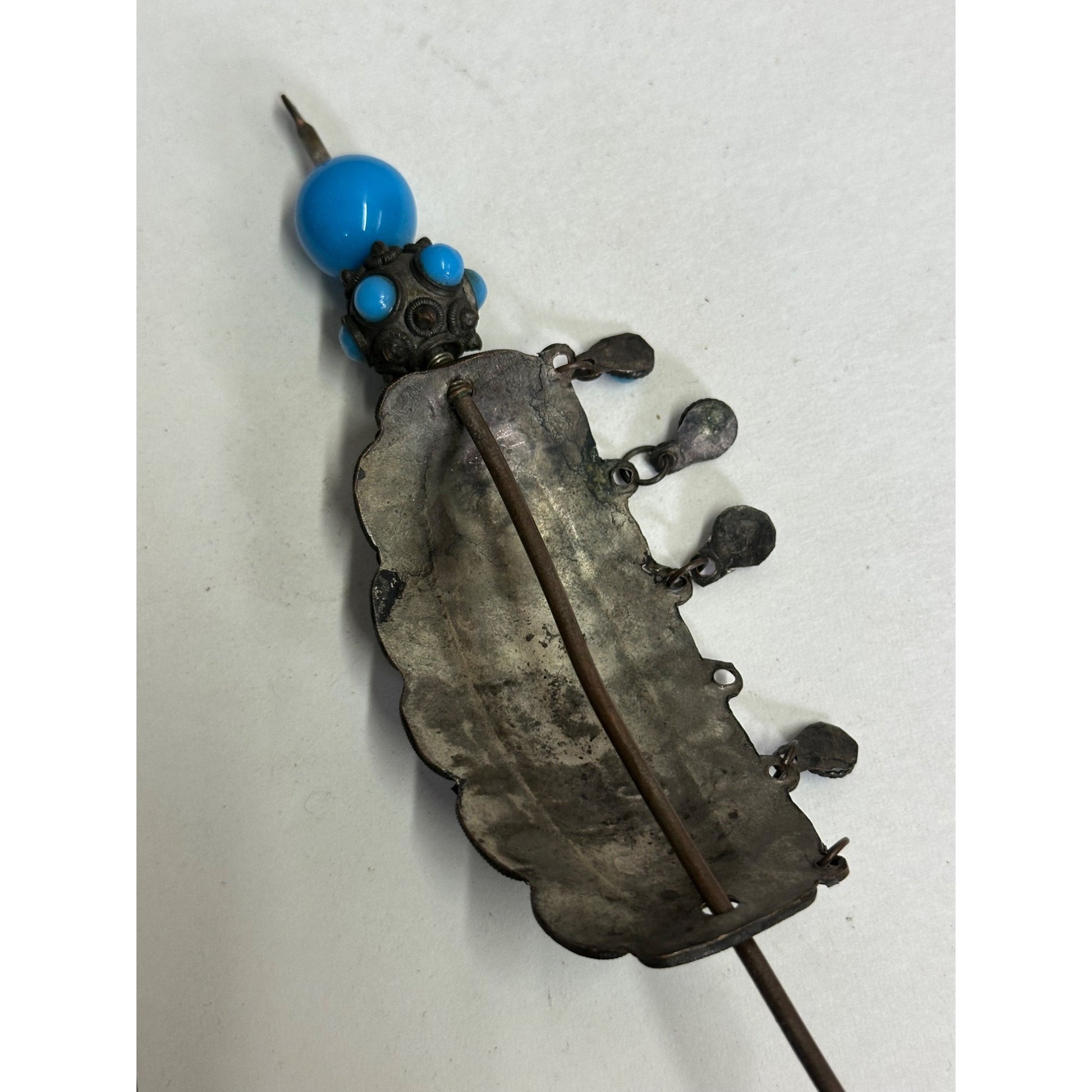 Vintage 1900s Tibetan Silver Hair Pin Jewelry