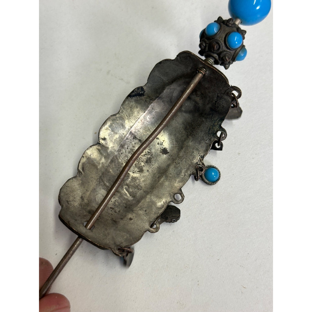 Vintage 1900s Tibetan Silver Hair Pin Jewelry