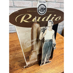 Vintage 90s Iron Age Radio Denim Advertisign Workwear Store Display Sign