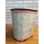 Vintage Weibro Metal Child's Mother Goose Nursery Rhymes Trash Can Waste Basket