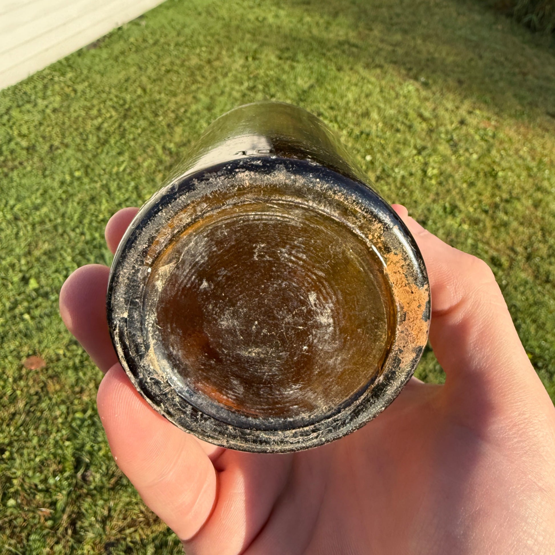 Vintage Hoster Columbus Amber Yellow Beer Bottle 12oz