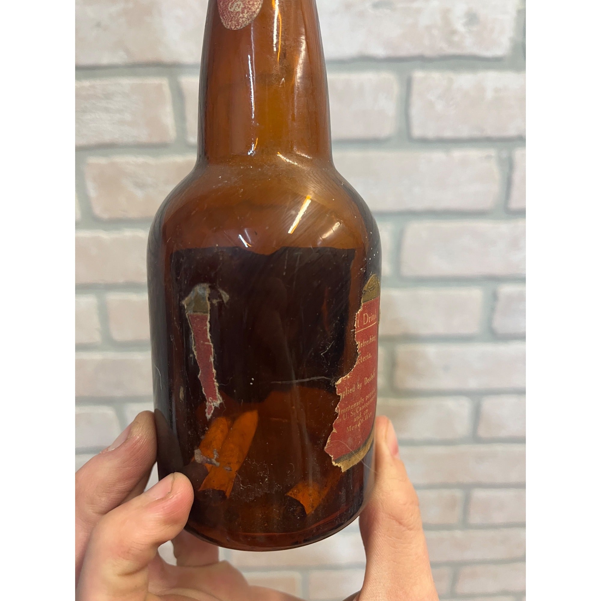 Antique 1920's Anheuser Busch Bevo Non-Intoxicating Beverage Bottle Prohibition