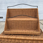 Vintage Two-Tier Wicker Shelf Rack Display