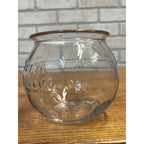 Antique Embossed Glass Rexall Store Apothecary Leech / Fish Bowl or Candy Jar