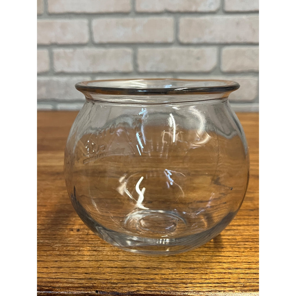 Antique Embossed Glass Rexall Store Apothecary Leech / Fish Bowl or Candy Jar