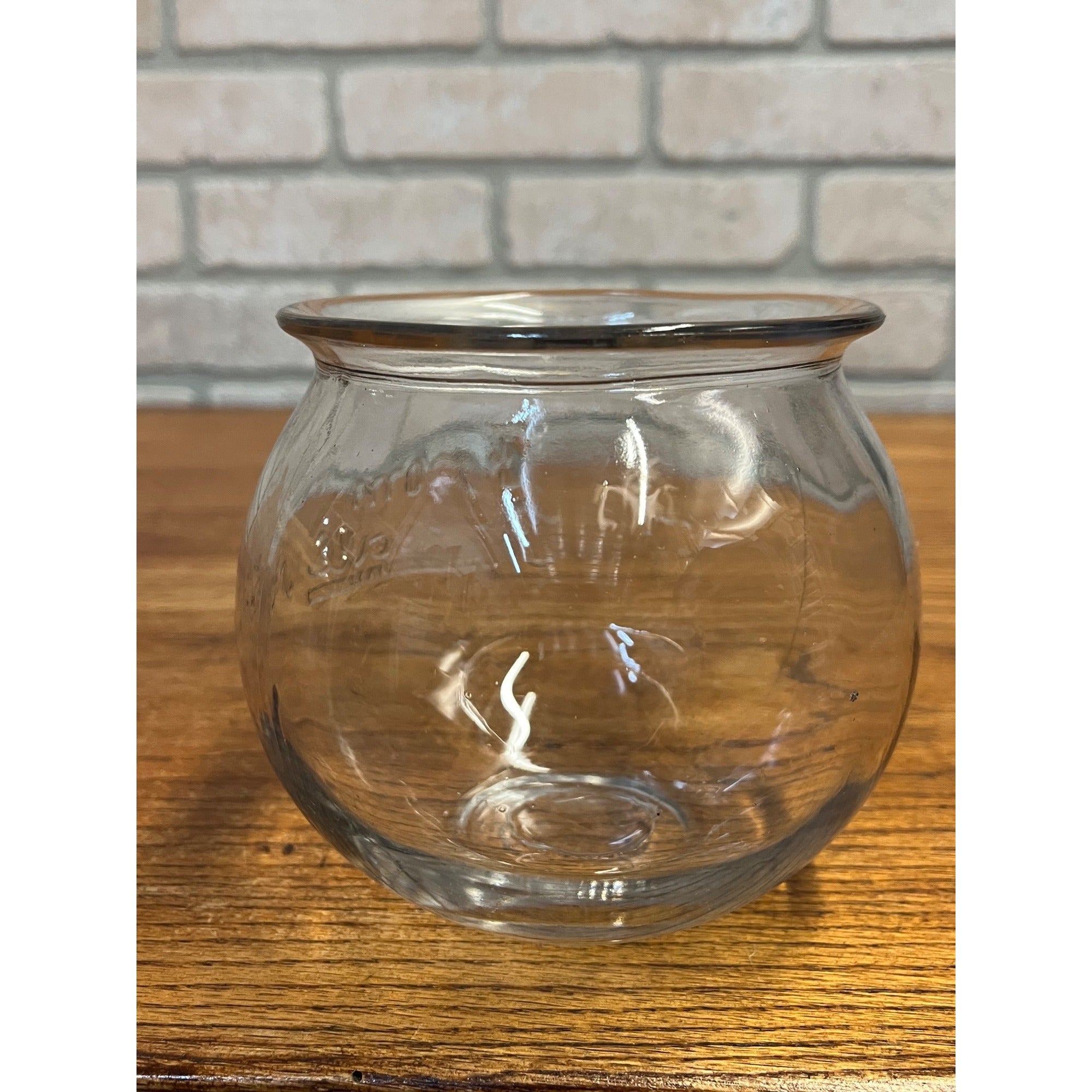 Antique Embossed Glass Rexall Store Apothecary Leech / Fish Bowl or Candy Jar